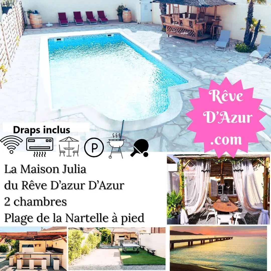 Hébergement de vacances Rêve d'Azur plage à pied Sainte-Maxime France